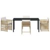 vidaXL Zestaw do jadalni w ogrodzie 5 pcs Beżowy polirattan