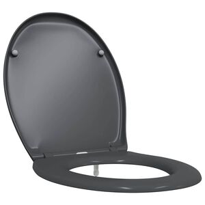 vidaXL Deska toaletowa Antracyt 47 x 37 x 4 cm Duroplast
