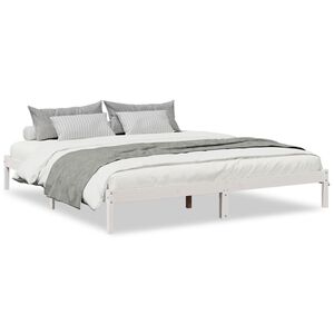 vidaXL Dłuższe ł&oacute;żko bez materaca, 180x210 cm, lite drewno sosnowe