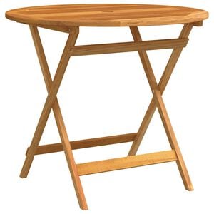 vidaXL Składany st&oacute;ł ogrodowy, &Oslash;90x75 cm, lite drewno eukaliptusowe