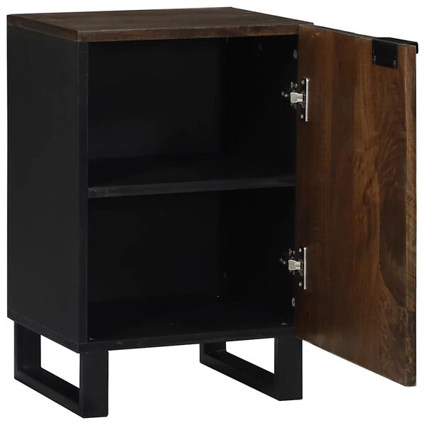 vidaXL Szafka pod umywalkę z p&oacute;łką orzech włoski 38 x 33,5 x 58 cm