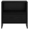 vidaXL Stolik nocny z szufladą Czarny Dąb 50 x 39,5 x 50 cm
