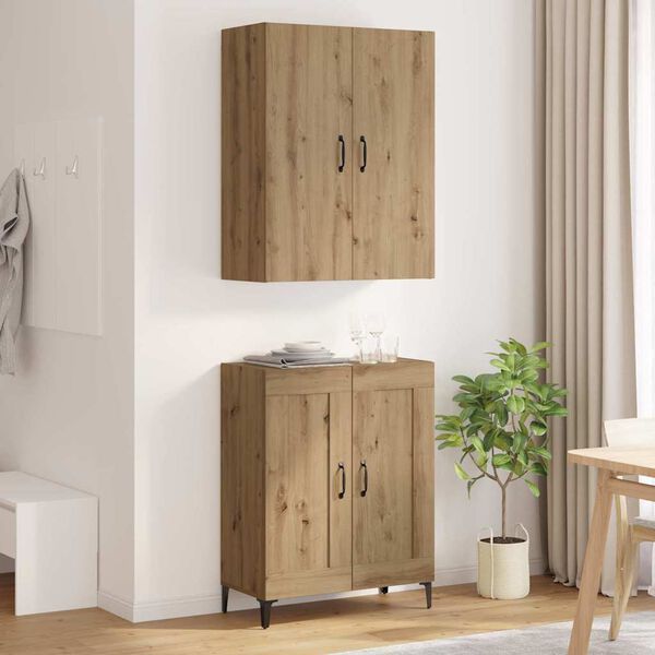 vidaXL Highboard Dąb rzemieślniczy 69,5 x 34 x 180 cm