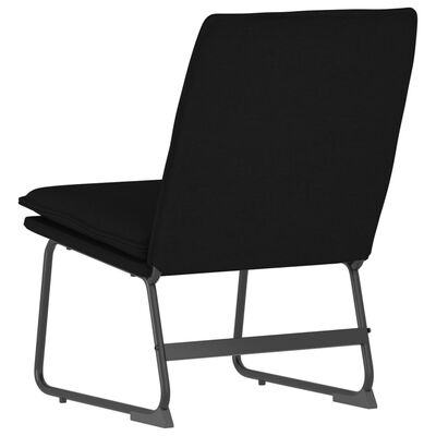 vidaXL Krzesło wypoczynkowe, czarne, 52x75x76 cm, obite tkaniną