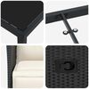 vidaXL Zestaw do jadalni w ogrodzie z poduszką 5 pcs Czarny polirattan
