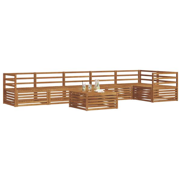 vidaXL Zestaw sof na zewnątrz 7 pcs Naturalny Lite Drewno Akacji