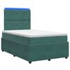 vidaXL Ł&oacute;żko z box spring LED z materacem Ciemnozielony 120 x 190 cm