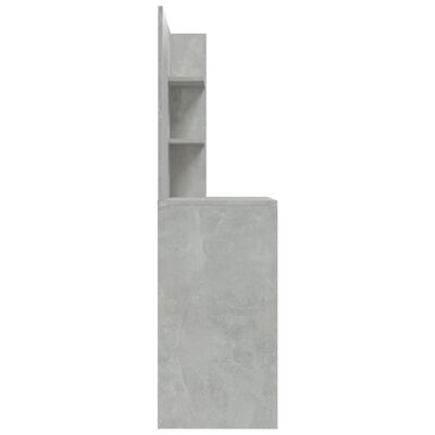 vidaXL Toaletka z lustrem, betonowa szarość, 74,5x40x141 cm