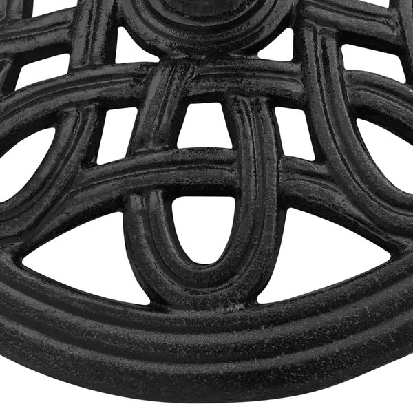 vidaXL Podstawa pod parasol, czarna, 44x44x32 cm, żeliwo