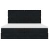 vidaXL Rama ł&oacute;żka otomana z materacami, czarna, 200x200 cm, aksamit