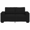 vidaXL Sofa 2-osobowa Czarna 160x77x82 cm Tkanina