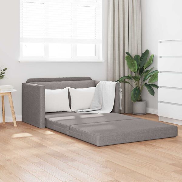 vidaXL Sofa Bed 110cm Ciemnoszary tkanina