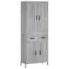 vidaXL Witrynka szary dąb sonoma 69,5x34x180cm materiał drewnopochodny