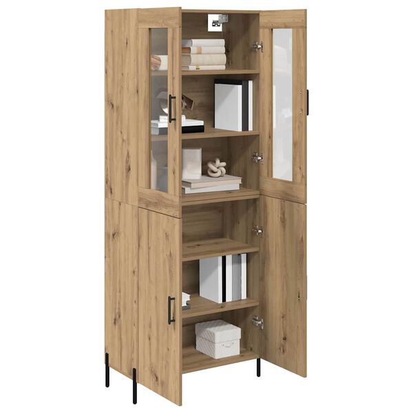 vidaXL Highboard Dąb rzemieślniczy 69,5 x 34 x 180 cm