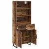 vidaXL Highboard z szufladą Stare drewno 69,5 x 34 x 180 cm