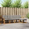 vidaXL Zestaw sof na zewnątrz z poduszką 5 pcs Naturalny i Jasny Szary