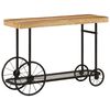 vidaXL Stolik konsolowy, 112x36x76 cm, lite drewno mango i żelazo