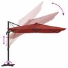 vidaXL Parasol plażowy terakota 286 x 285 x 270 cm Aluminium