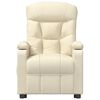 vidaXL Podnoszony fotel masujący, kremowa, tkanina