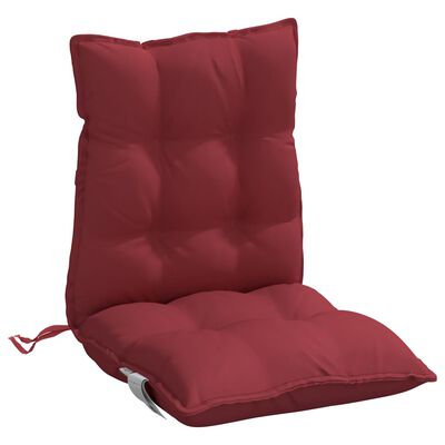 vidaXL Poduszki na krzesła z niskim oparciem, 6 szt., winna czerwień