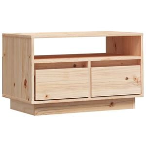 vidaXL Szafka pod telewizor, 60x35x37 cm, lite drewno sosnowe
