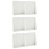 vidaXL Mur oporowy 6 szt. 40 x 12 x 40 cm Stal Biały