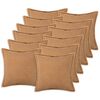 vidaXL Poszewka na poduszkę 12 pcs HOUTEN Beżowy 45 x 45 cm Boucl&eacute;