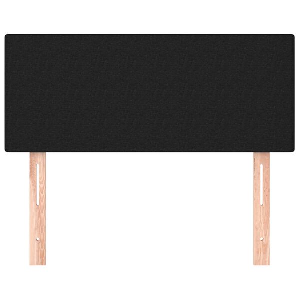 vidaXL Zagłówek do łóżka, czarny, 100x5x78/88 cm, tkanina