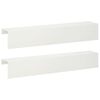 vidaXL Profil nakładkowy ogrodowy 2 szt. 100 x 15 x 15 cm Stal Biały