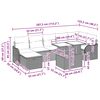 vidaXL Zestaw Sof na Ogr&oacute;d z poduszką 8 pcs Jasnoszary Polirattan