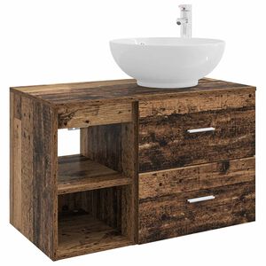 vidaXL Zestaw mebli łazienkowych 2 pcs Stare drewno