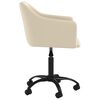 vidaXL Obrotowe krzesło stołowe, kremowe, obite aksamitem