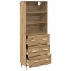 vidaXL Highboard z szufladą Dąb rzemieślniczy 69,5 x 32,5 x 180 cm