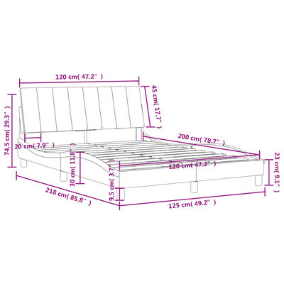 vidaXL Rama łóżka z zagłówkiem, ciemnozielona, 120x200 cm, aksamitna