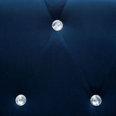 vidaXL Sofa Chesterfield z leżanką, aksamit, 199x142x72 cm, niebieska