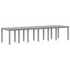 vidaXL St&oacute;ł Ogrodowy Jasnoszary 350 x 100 x 74 cm polirattan
