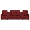 vidaXL Rozkładany fotel masujący z uchwytem, 4-os., winna czerwień