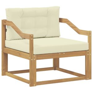 vidaXL Środkowa sofa ogrodowa Poliester Biały
