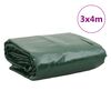 vidaXL Plandeka, zielona, 3x4 m, 650 g/m²