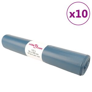 vidaXL Worki na śmieci, 100 szt., niebieskie, 120 L