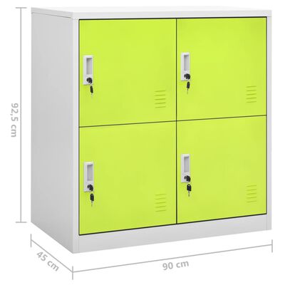 vidaXL Szafki zamykane, 5 szt., jasnoszaro-zielone, 90x45x92,5 cm