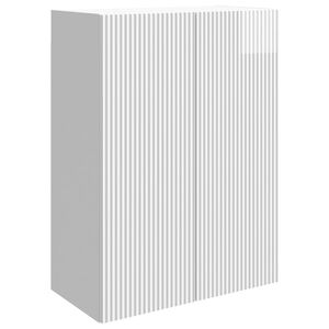 vidaXL Szafka ścienna Biały wysoki połysk 66 x 34,5 x 90 cm