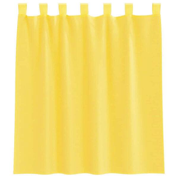 vidaXL Zasłony woalowe z pętelkami 2 szt. Żółte 140x140 cm