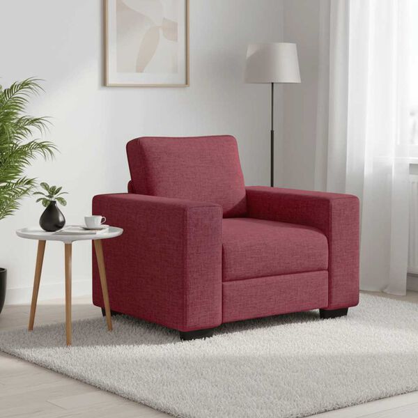 vidaXL Sofa Fotel Wino Czerwone 100x77x82 cm Tkanina