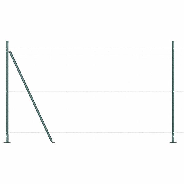 vidaXL Słupek ogrodzeniowy. Inny 26 pcs Szary 3,2 x 3,2 x 88,5 cm Stal