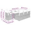 vidaXL 9-cz. zestaw mebli ogrodowych z poduszkami, jasnoszary