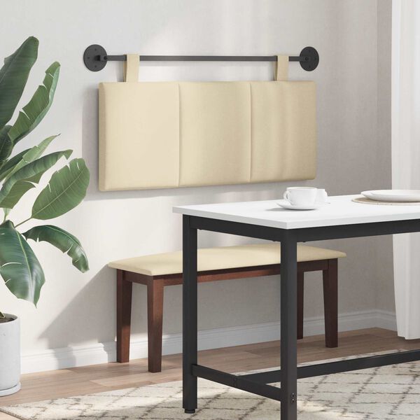 vidaXL Wisząca Głowa Paski Kremowy 110 x 55 x 5 cm tkanina