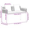 vidaXL Ławka ogrodowa Beżowy i kremowy 117 x 54 x 74.5 cm polirattan