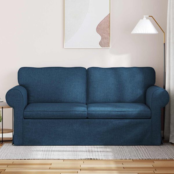 vidaXL Sofa 140cm Niebieski Metal