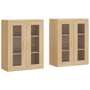 vidaXL Wiszące szafki, 2 szt., dąb sonoma, materiał drewnopochodny